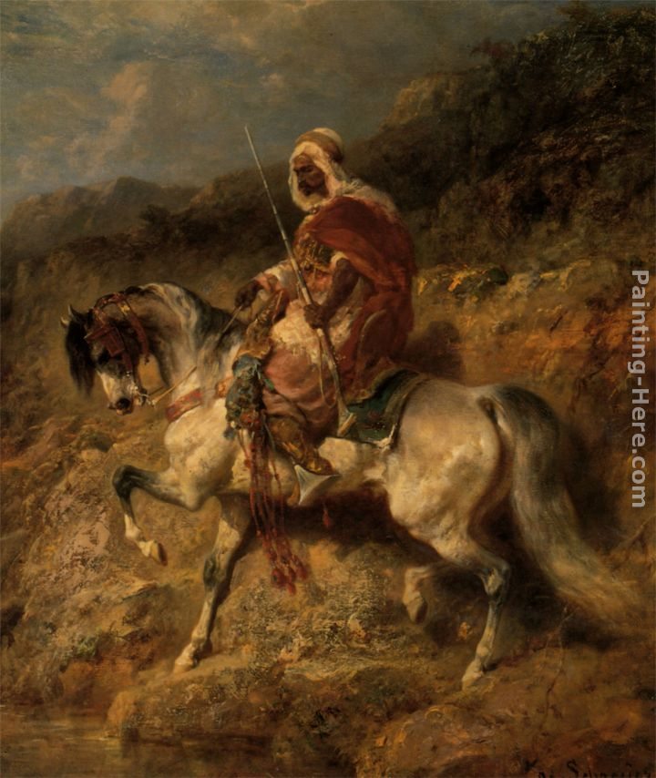 Adolf Schreyer An Arab Horseman on the March